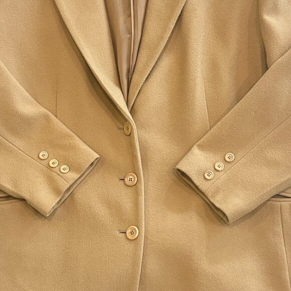 Vintage Nygard Camel Wool Cashmere Blazer Women's 16P Lined Classic Career Coat - Picture 6 of 6